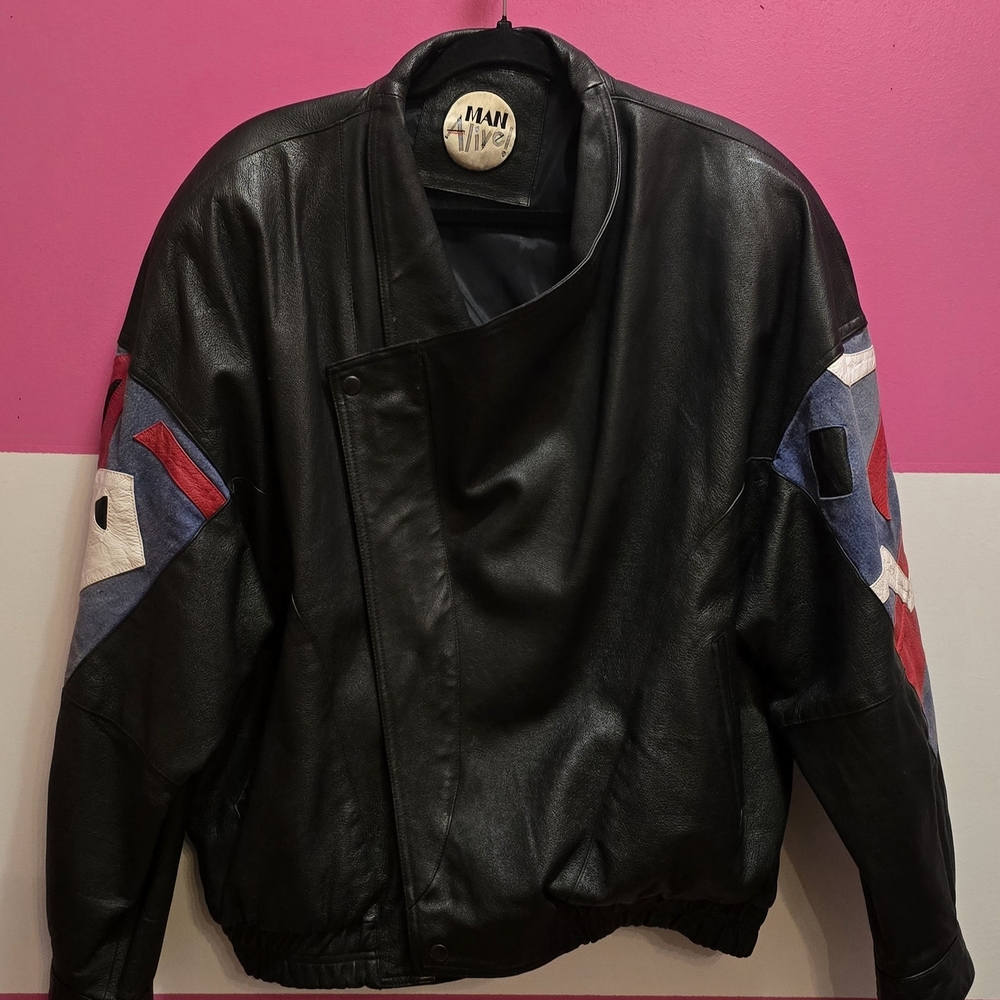90s Man Alive! Leather Bomber Jacket